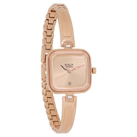 Buy Online Titan Raga Viva Rose Gold Dial Women Watch With Metal Strap ...
