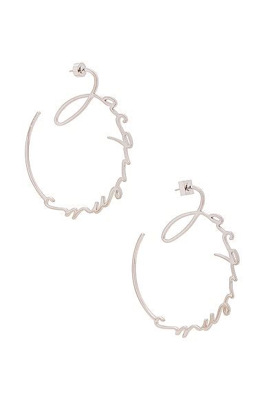 JACQUEMUS Les Grandes Creoles Jacqu in Silver | FWRD