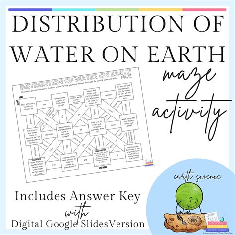 Maze - Distribution of Water on Earth - Worksheets Library