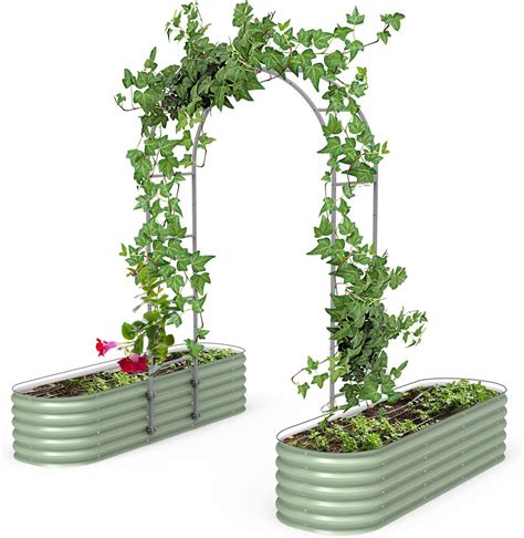 Vego Garden Add Ons 90'' H x 54'' W Metal Arched Trellis & Reviews ...