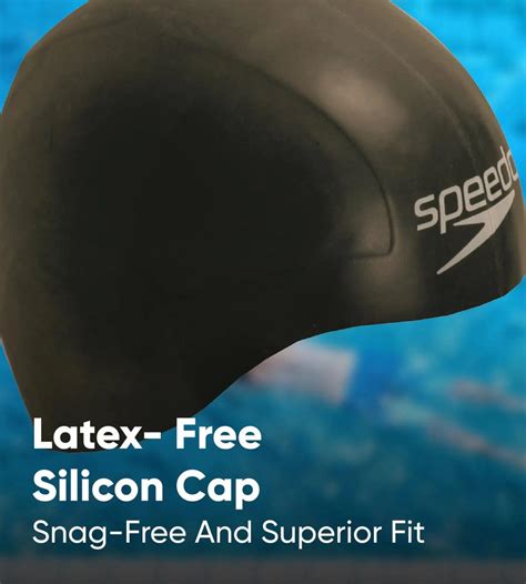 Buy Speedo-Aqua-V-Cap-Black Swimcaps Online | Speedo India