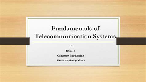 FTS 4 - Fundamentals of Telecommunication: Digital & Analog Signals ...