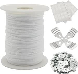 RKPM HOMES Candle Making Combo - 61 Ft Cotton Braided Threads, 2 Pcs ...