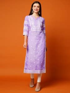 Cotton Chikankari Kurti - Buy Cotton Chikankari Kurti online at Best ...