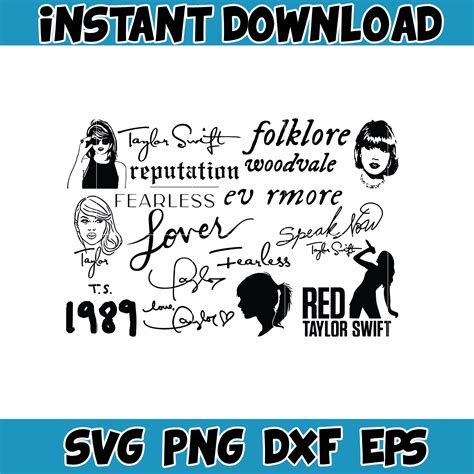 Taylor Swift Svg, Taylor Swift Logo Svg, Taylor Swift Instan - Inspire ...