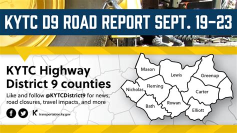 District 9 Road Report: State Highway Work Zones for This Week, Sept. 19-23