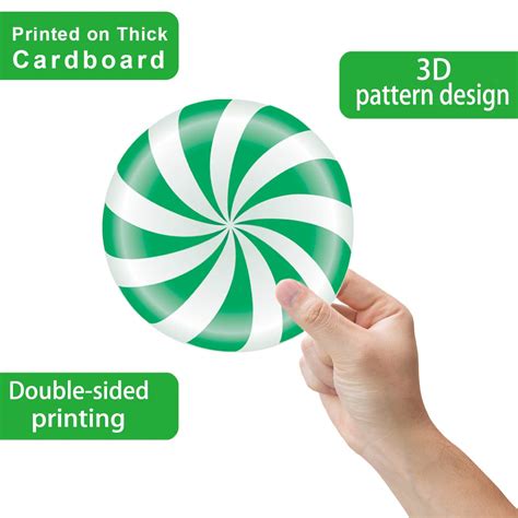 Happy Storm Peppermint Cutouts Gingerbread Cutouts 15PCS Christmas ...