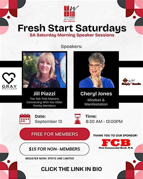 TWIB-SA Fresh Start Saturday, Barshop Jewish Community Center, San ...