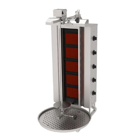 Atalay ADGC-5U Doner Kebab Machines Top Motor 5 Heater, Gas Glass