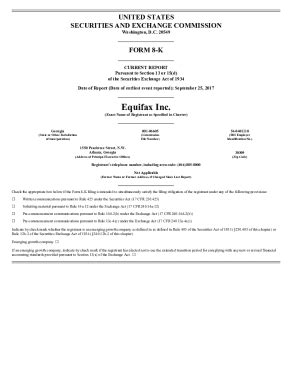 Fillable Online FORM 8-K - Investor Relations - Equifax Fax Email Print ...