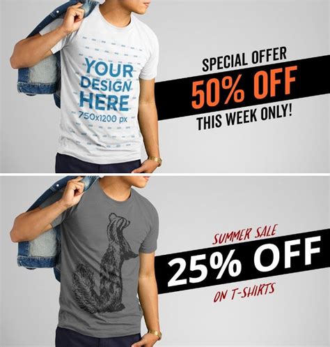 Facebook Ad Template for T-Shirt Promotion Offer | T shirt, Clothing ...
