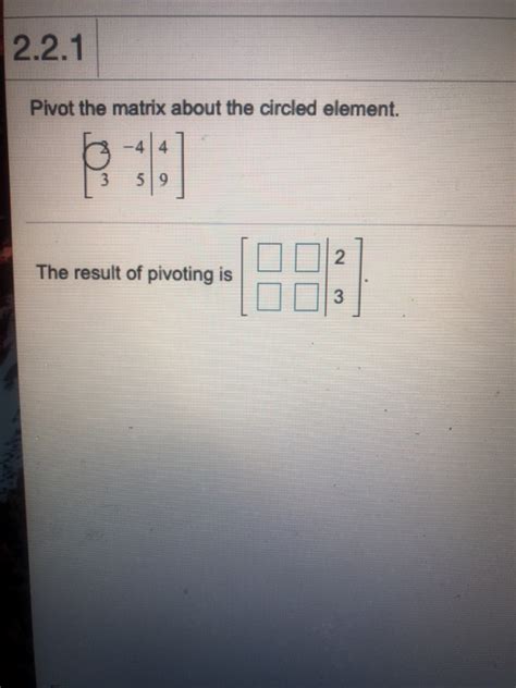 Matrix Pivot Element 的图像结果