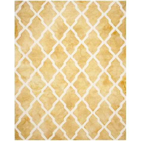 SAFAVIEH Dip Dye Altan Overdyed Geometric Runner Rug, Gold/Ivory, 2'3 ...