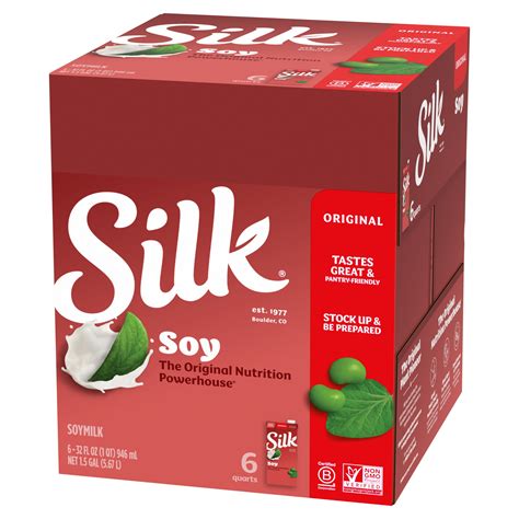 Snapklik.com : Silk Shelf-Stable Soy Milk, Original, Dairy-Free, Vegan ...