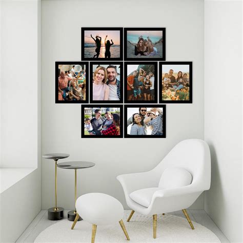 Memory Wall Collage Photo Frame - Set of 8 Photo Frames for 8 Photos of ...