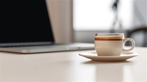 Image Work Desk with Laptop and Coffee 的图像结果