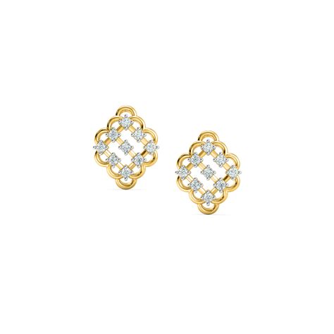 Diamond Earring for her in Yellow Gold DER22956 – DIVAA by ORRA