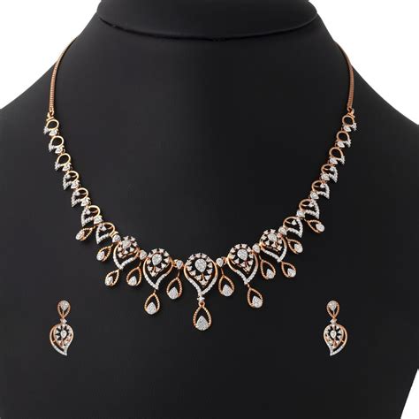 Designer Bridal Diamond Necklace Set Online | ORRA