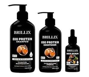 Buy BRILLIX EGG PROTEIN SHAMPOO 300 ml + CONDITIONER 200 ml + HAIR ...