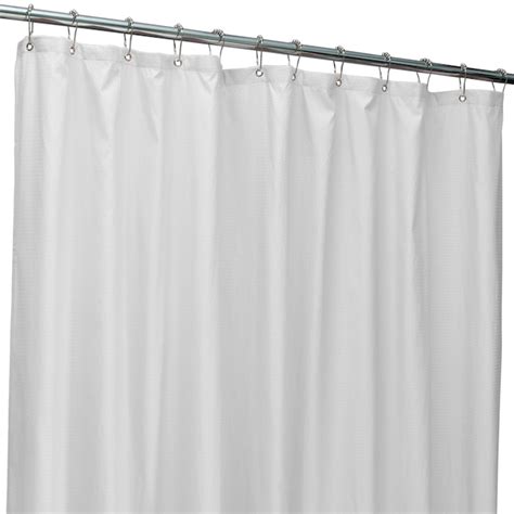 Bath Bliss 72-in W x 70-in L White Solid Polyester Shower Curtain 5417 ...