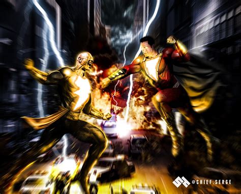 ArtStation - Black Adam vs Shazam