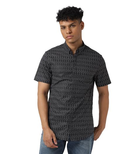 All-Over Logo Print Slim Fit Shirt