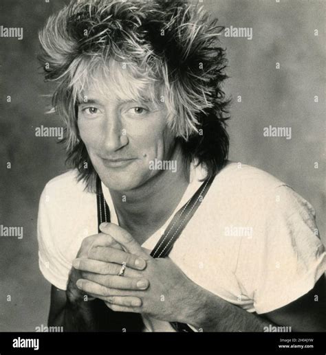 British singer and songwriter Rod Stewart, 1980s Stock Photo - Alamy
