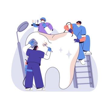 Dentists treating tooth with stomatology drilling machine ...