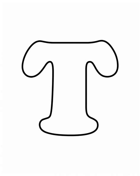 Letter T Coloring Page - Preschool Coloring Printables