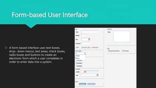 Image result for Form Based Interface Definition