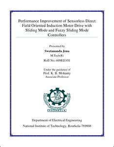 Performance Improvement of Sensorless Direct Field Oriented Induction ...