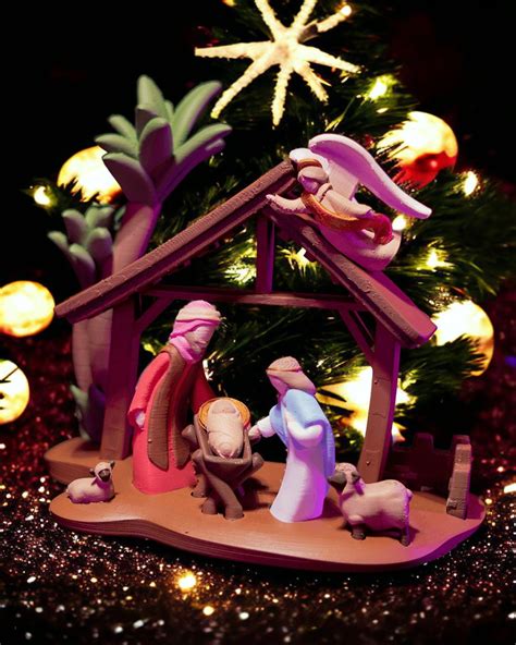 Handcrafted Minimalist Nativity Set - 3D Printed Jesus Christmas Decor ...