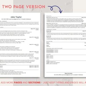 Jake's Resume Word DOCX Google Docs Template | IT, Tech, Software ...