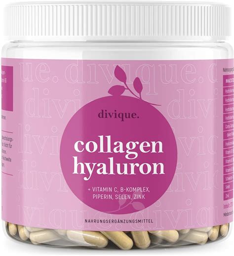 Collagen Capsules Divique Collagen Hyaluron 1500mg Collagen Peptides Type 1, 2, 3, 5, 10 ...