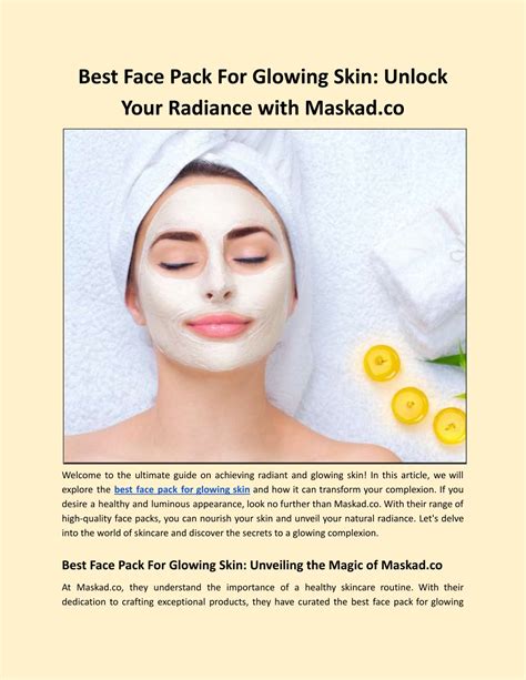 PPT - Best Face Pack For Glowing Skin: Unlock Your Radiance with Maskad.co PowerPoint ...