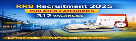 RRB : 312 ISOLATED CATEGORIES RECRUITMENT 2025