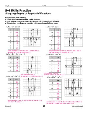 4 5 Practice Analyzing Graphs Of Polynomial Functions 2020-2025 - Fill ...