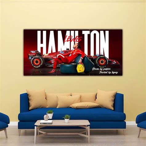 Lewis Hamilton | Ferrari Split Poster | F1 | – Frame Kro