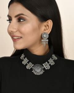 Naman Arts Alloy Silver Silver Jewellery Set Price in India - Buy Naman ...