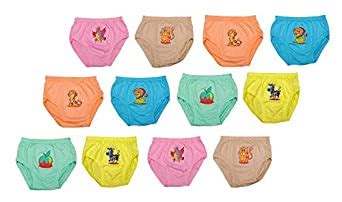 LUXCY Unisex-Baby Cotton Panty (Pack of 12) (MRBKIPRJBKIDDO(3-6) 12 ...
