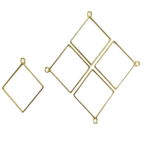 Golden Square Open-Back Pendant Bezel (UV Resin | DIY Jewellery) – The ...