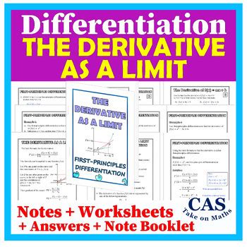 Calculus Differentiation - The Derivative fʹ(x) as A Limit - First ...