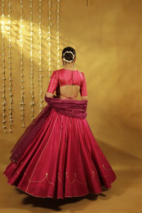 Pink Jaipuri Lehenga Set – Story Of India