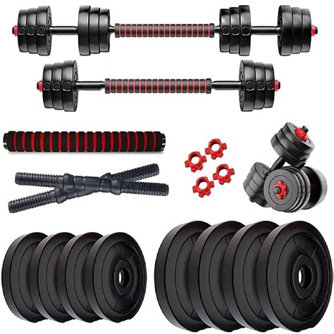 WILORA 10KG (2.5KG X 4) PVC Dumbbell Set Home Gym Kit Fixed Weight ...