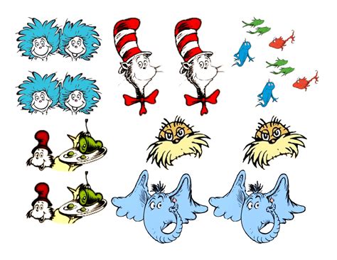 Seuss characters I cut for cupcake picks | Dr. Seuss Party Ideas ...