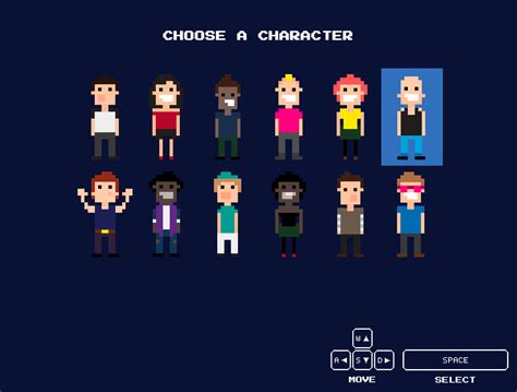 Character selection - Awwwards