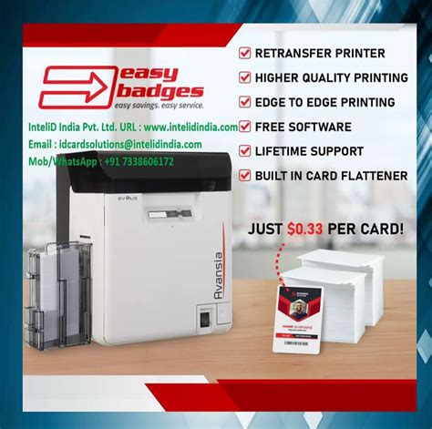 Evolis Printer - Evolis Avansia Retransfer Corporate ID Card Printer ...