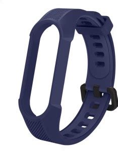 Epaal Rugged and Tough Bracelet Silicone Strap (Navy Blue) for Mi Band ...