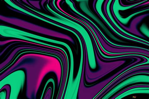 Digital art, abstract, colorful, liquid, modern covers background green ...