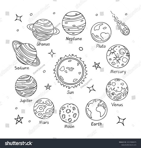 Drawing Of Planet Jupiter Printable Template